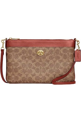 Picture of Coach Womens Coated Canvas Signature Polly Crossbody