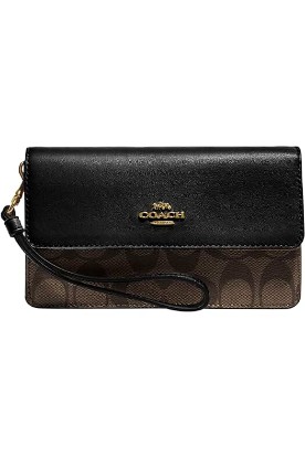 Picture of Coach Womens Signature Foldover Wristlet