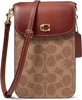 Picture of Coach Womens Coated Canvas Signature C Phone Crossbody