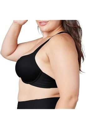 Picture of SPANX Bra-Llelujah Lightly Lined Racerback Bra - Comfort Bra for Full Coverage - Everyday T-Shirt Bra - Front Closure - Hosiery Back - Smart Stretch Straps - Very Black - 34B