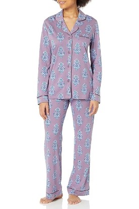 Picture of Cosabella Women's Bella Printed Long Sleeve Top & Pant Pajama Set