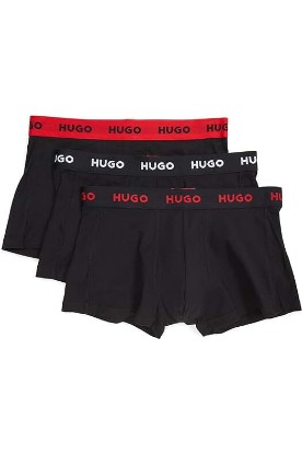 Picture of HUGO HUGO Men's 3 Pack Bold Logo Cotton Stretch Trunks