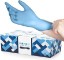 Picture of Blue Nitrile Disposable Gloves X Large 200 Count - Latex Free Medical Exam Gloves, Powder Free Food Safe Cooking Gloves