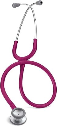 Picture of 3M Littmann Classic II Pediatric Stethoscope, 2122, Stainless Steel Chestpiece, 28" Raspberry Tube