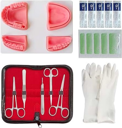 Picture of Dental Suture Training Kit, Dental Suture Practice Kit for Gum Cutting & Gingival Suturing, Best Dental Suture Practice Pads for Dental School Students (Training USE ONLY)