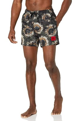 Picture of HUGO Men's Standard Seasonal Print Swim Trunk