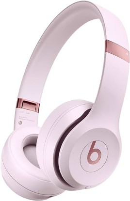 Picture of Beats Solo 4 - Wireless Bluetooth On-Ear Headphones, Apple & Android Compatible, Up to 50 Hours of Battery Life - Cloud Pink