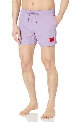 Picture of HUGO Men's Standard Square Logo Swim Trunk