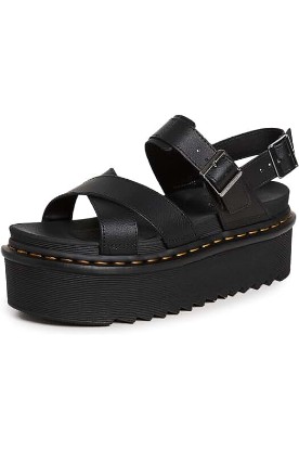 Picture of Dr. Martens Voss II Quad - Sandals for Women - Leather Upper and Lining - Synthetic Insole - Synthetic Outsole Quad Black UK 9 (US Women's 11) M