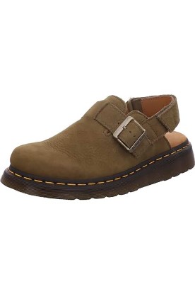 Picture of Dr. Martens Unisex-Adult Jorge II Tumbled Slingback Mules, Muted Olive, 8 Women/7 Men US