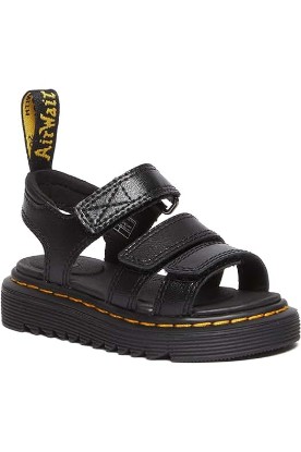 Picture of Dr. Martens Kid's Collection Klaire (Toddler) - Sandals for Toddlers - Leather Upper - Textile Lining Black 7 UK (US 8 Toddler) M