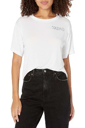 Picture of HUGO HUGO Women's Outline Logo Relaxed Fit T-Shirt