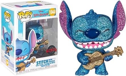 Picture of Disney Lilo & Stitch Stitch with Ukulele Diamond Glitter POP! Figure (#1044)