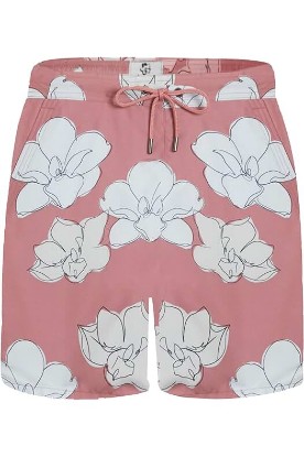 Picture of Ted Baker Men's Ampbell Large Scale Floral Swim Trunks Pink