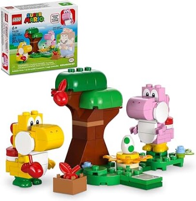 Picture of LEGO Super Mario Yoshis’ Egg-cellent Forest Expansion Set, Super Mario Collectible Toy for Kids, 2 Brick-Built Characters, Gift for Girls, Boys and Gamers Ages 6 and Up, 71428