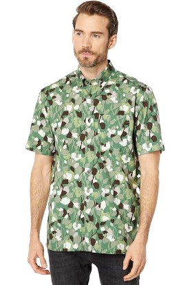 Picture of Ted Baker mens Hoplar Short Sleeve Abstract Floral Print Shirt