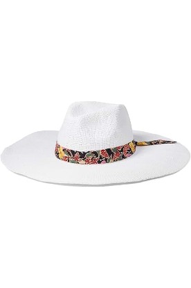 Picture of Ted Baker London Women's ABBYYY Printed Trim Straw Hat, Ecru