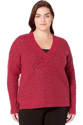 Picture of Ted Baker Jackeiy V-Neck Sweater Red 3 (US 8)