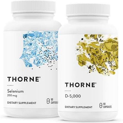 Picture of THORNE Antioxidant & Wellness Bundle - Selenium & Vitamin D-5000 - Supports Thyroid Health & Immune Function - 60 Servings