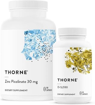 Picture of THORNE Wellness Essentials - Zinc & Vitamin D3 Combo for Immune and Bone Support - 60 to 180 Servings