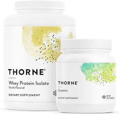 Picture of THORNE Muscle Support Bundle - Whey Protein Isolate Vanilla & Creatine - NSF Certified - 30 to 90 Servings