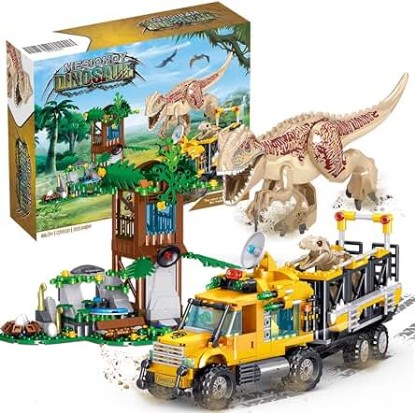 Picture of Mesiondy Dinosaurs Building Blocks Set, Dinosaur Toys for Age 8-14 Years,Dinosaur Park World, Birthday Gifts for Boys and Girls (546 Pcs)