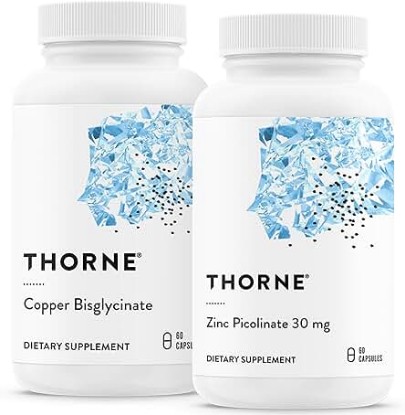 Picture of THORNE Trace Minerals Bundle - Zinc Picolinate and Copper Bisglycinate - Essentials for Wellness - 60 Servings