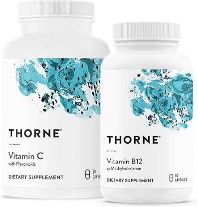 Picture of THORNE Wellness Bundle - Vitamin C & B12 - Supports Heart, Nerve, Immune, and Tissue Health - 60 to 90 Servings