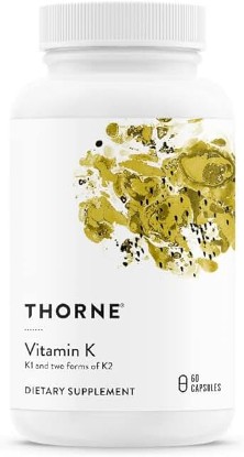 Picture of THORNE Vitamin K (Formerly 3-K Complete) - Vitamins K1 and K2 (as MK-4 and MK-7) - Supports Strong Bones - 60 Capsules