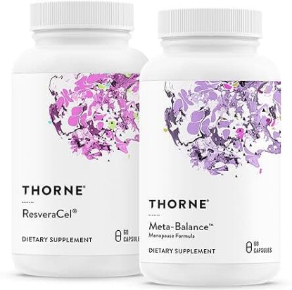 Picture of THORNE Healthy Aging & Menopause Support Bundle - ResveraCel & Meta-Balance - 30 to 60 Servings