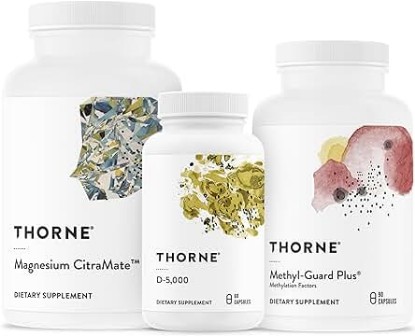 Picture of THORNE Essential Wellness Trio - Methylation Support + Magnesium CitraMate + Vitamin D-5000-60 Servings