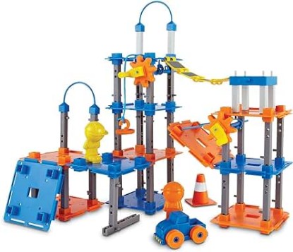 Picture of Learning Resources City Engineering and Design Building Set, Ages 5+,100 Pieces, Engineer STEM Toy, Construction Toys, Simple Machines Kids