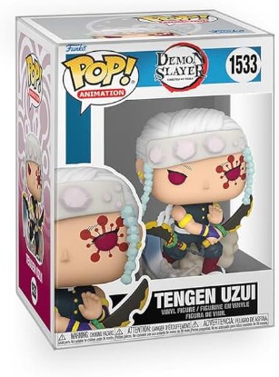 Picture of Pop Anime: Demon Slayer - Tengen Uzui with Nichirin Cleavers Vinyl Figure Bundle with Compatible Funko Box Protector