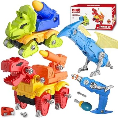 Picture of Dinosaur Toys for Kids 3-5, 5-7, Take Apart STEM Boys Toy with Electric Drill, Learning Building Educational Christmas Birthday Gfits for Age 3 4 5 6 7 Years Old