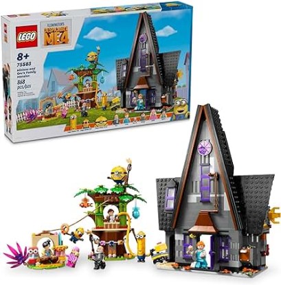 Picture of LEGO Despicable Me 4 Minions and Gru's Family Mansion, Minions Toy House and Tree Playset from Movie, Fun Despicable Me Toy, Creative Gift for Boys and Girls Aged 8 and Up, 75583