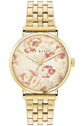 Picture of Ted Baker Phylipa Bloom Stainless Steel Yellow Gold Bracelet Watch (Model: BKPPHF2089I)