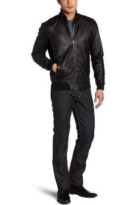 Picture of Ted Baker Men's Derrie Leather Bomber Jacket