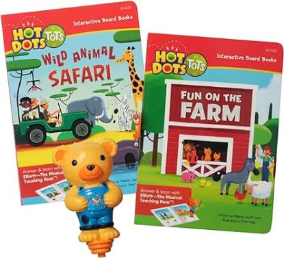 Picture of Educational Insights Hot Dots Tots Animals Interactive Board Book Sets with Elliott Pen