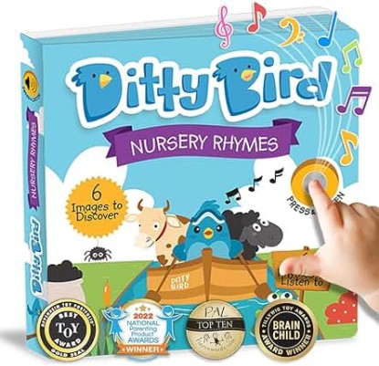 Picture of Ditty Bird Musical Books for Toddlers | Fun Children's Nursery Rhyme Book | Old Macdonald’s Farm Book with Sound | Interactive Toddler Books for 1 Year Old to 3 Year Olds | Sturdy Baby Sound Books