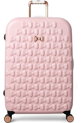 Picture of Ted Baker Women's Beau Stylish Lightweight Hard-Shell Luggage (Pink, Checked-Large)