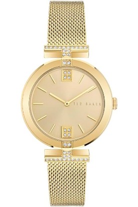 Picture of Ted Baker Darbey Ladies Yellow Gold Mesh Band Watch (Model: BKPDAF3039I)