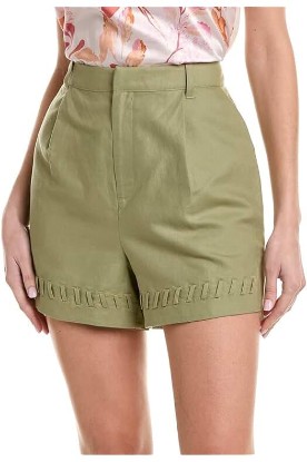 Picture of Ted Baker Haiyzol Whip Stitch Tailored Shorts with Step Hem Mid/Green 5 (US 12)