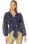 Picture of Ted Baker Tariaa Smocked Wrap Top with Blouson Sleeves Dark Navy 2 (US 6)