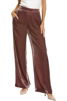 Picture of Ted Baker Tansyat Velvet Silk-Blend Wide Leg Trouser