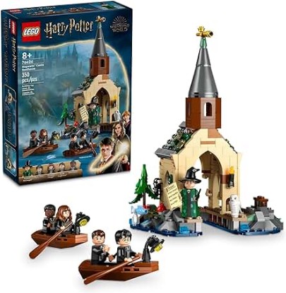 Picture of LEGO Harry Potter Hogwarts Castle Boathouse, Fantasy Harry Potter Toy for Boys and Girls with 2 Buildable Boats and 5 Minifigures, Castle Toy Birthday Gift Idea for Kids Ages 8 and Up, 76426