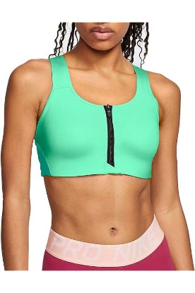 Picture of Nike Dri-FIT High-Support Padded Zip-Front Sports Bra (Green),X-Small