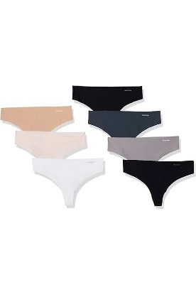 Picture of Calvin Klein Women's Invisibles Seamless Thong Panties, 7 Pack