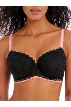 Picture of Freya Women's Offbeat Underwire Padded Half Cup, Black, 36E