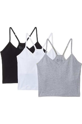 Picture of Pact Women's Everyday Shelf Bra Cropped Camisole 3-Pack