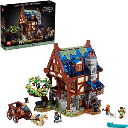 Picture of LEGO Ideas Medieval Blacksmith 21325 Building Set, Model Kit for Adults to Build, Collectible Display House with Workshop, Home Décor Gift Idea